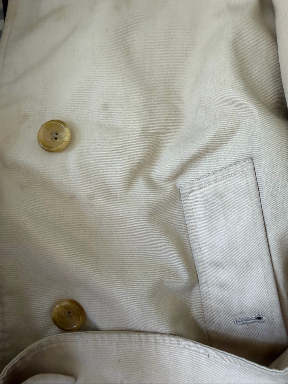 Vintage Burberrys Made in England Trench Coat Nova Check Beige Belted - Picture 8 of 11